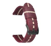 POYNMRE Correa de nailon compatible con Casio Pro Trek PRW-6600 PRG-600/650Y GA-2000 Hebilla de acero inoxidable Lona Hombres Liberación rápida Reemplazo de correa de reloj(Red khaki black)