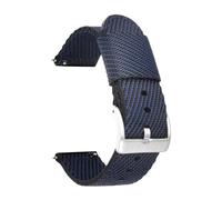 POYNMRE Correa de nailon compatible con Casio Pro Trek PRW-6600 PRG-600/650Y GA-2000 Hebilla de acero inoxidable Lona Hombres Liberación rápida Reemplazo de correa de reloj(Blue black silver)