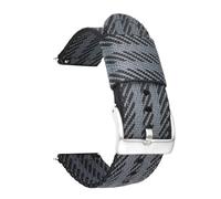 POYNMRE Correa de nailon compatible con Casio Pro Trek PRW-6600 PRG-600/650Y GA-2000 Hebilla de acero inoxidable Lona Hombres Liberación rápida Reemplazo de correa de reloj(Black grey silver)