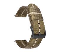 POYNMRE Correa de nailon compatible con Casio Pro Trek PRW-6600 PRG-600/650Y GA-2000 Hebilla de acero inoxidable Lona Hombres Liberación rápida Reemplazo de correa de reloj(Army green khaki b)