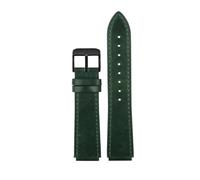 POYNMRE Correa de piel becerro retro compatible con Casio A158, A158W, A168, F91W, AE-1200WHD, A159, A169 y AE1200(Green-black A)