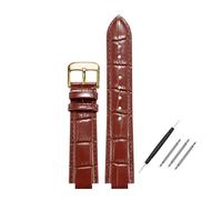 POYNMRE Correa de piel convexa compatible con Maserati Trident R8821108039 R8821108038 (21 x 18 mm, 24 x 18 mm), color negro, azul y marrón, for hombre.(Brown gold clasp,21x18mm)