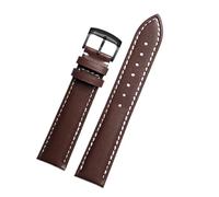 POYNMRE Correa de piel de vaca de 20 mm, 21 mm y 22 mm compatible con Longines Pioneer Machinery L3.810/L3.820 Series Correa de reloj de cuero liso for hombre Tudor Citizen(Brown-black A,21mm)