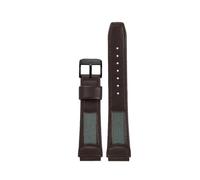 POYNMRE Correa de piel de vaca suave de 16 mm compatible con Casio DW5600 DW-5600 GW-5000 5035 GW-M5610 GW-B5600 DW6900 GA2100 GA-2100 Series Correa de piel de becerro(Brown-black A)