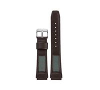 POYNMRE Correa de piel de vaca suave de 16 mm compatible con Casio DW5600 DW-5600 GW-5000 5035 GW-M5610 GW-B5600 DW6900 GA2100 GA-2100 Series Correa de piel de becerro(Brown-silver A)