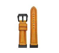 POYNMRE Correa de piel vaca italiana compatible con Casio Big Mud King GWG-1000-1A/A3/1A1 GB/GG, pulsera deportiva for hombre(B yellow black)