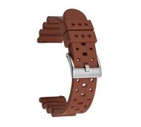 POYNMRE Correa de reloj caucho fluorado liberación rápida, 18 mm, 20, 22 y 24, universal, compatible con relojes Casio Seiko(BROWN,20mm)