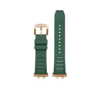 POYNMRE Correa de reloj compatible con Casio G-Shock GMW-B5000 GM-B2100 GMB2100 GMC-B2100 MRG-B2100D. caucho fluorado eslabones repuesto(Green-rose gold pin)