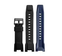 POYNMRE Correa de reloj compatible con la serie Casio Heart of Steel GST-B100/400G/W300, correa resina y caucho(Black blue black)