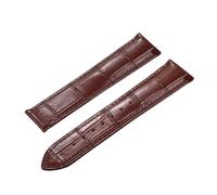 POYNMRE Correa de reloj cuero genuino 19 mm, 20, 21 y 22 compatible con Omega 007 Seamaster 300 Business Clasp Accessories(Brown-No Buckle,22mm)