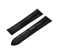 POYNMRE Correa de reloj cuero genuino 19 mm, 20, 21 y 22 compatible con Omega 007 Seamaster 300 Business Clasp Accessories(Black-NO Buckle,19mm)