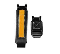 POYNMRE Correa de reloj cuero genuino retro modificada compatible con Casio G-SHOCK Big Mud King GWG-B1000 GWG-1000 GWG-2000(Black white,For GWG-1000)