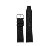 POYNMRE Correa de reloj de caucho y nailon compatible con IWC Pilot Spade A Mark 18 Banda azul portuguesa CIERRE PLEGABLE Cadena de reloj de lona for hombre Pulsera de 20 mm(Black silver pin,20mm)