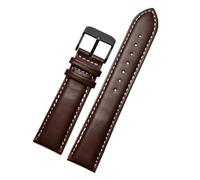 POYNMRE Correa de reloj de cuero a cuadros compatible con Casio EFV540/506/EFS-S500/510/EFR-30 EFV-540 Correa de reloj negra y marrón de 18 mm, 20 mm, 22 mm y 24 mm(Brown white-black A,22mm)