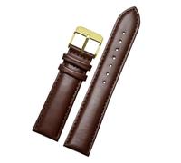 POYNMRE Correa de reloj de cuero a cuadros compatible con Casio EFV540/506/EFS-S500/510/EFR-30 EFV-540 Correa de reloj negra y marrón de 18 mm, 20 mm, 22 mm y 24 mm(Brown-gold A,23mm)