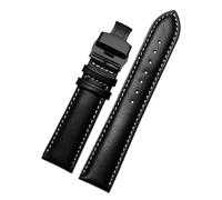 POYNMRE Correa de reloj de cuero a cuadros compatible con Casio EFV540/506/EFS-S500/510/EFR-30 EFV-540 Correa de reloj negra y marrón de 18 mm, 20 mm, 22 mm y 24 mm(Black white-black B,24mm)