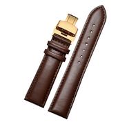POYNMRE Correa de reloj de cuero a cuadros compatible con Casio EFV540/506/EFS-S500/510/EFR-30 EFV-540 Correa de reloj negra y marrón de 18 mm, 20 mm, 22 mm y 24 mm(Brown-rosegold B,22mm)