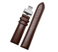 POYNMRE Correa de reloj de cuero a cuadros compatible con Casio EFV540/506/EFS-S500/510/EFR-30 EFV-540 Correa de reloj negra y marrón de 18 mm, 20 mm, 22 mm y 24 mm(Brown -silver B,21mm)