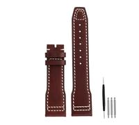 POYNMRE Correa de reloj de cuero de vaca italiano de alta calidad compatible con IWC big Pilot IW388103 IW378005/003/001 Mark 18 correa de reloj for hombre pulsera de 20 21 mm(Dark brown no clasp,20mm