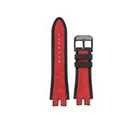 POYNMRE Correa de reloj de gamuza y silicona compatible con Roger Dubuis EXCALIBUR King Series 28 mm, pulsera azul y roja.(Red c black)