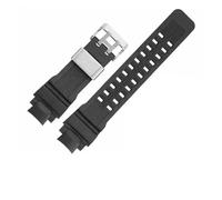 POYNMRE Correa de reloj de goma de alta calidad Compatible con la serie Casio GA-1000/1100 GW-A1000/A1100 pulsera de correa de reloj de acero inoxidable(B-Black)