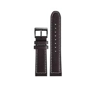 POYNMRE Correa de reloj de piel de vaca compatible con pulsera Citizen CA0690 CA0695-17E CA4500 Correa de reloj de caucho y acero for hombre de 20 mm y 22 mm(Brown-black A,20mm)
