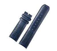 POYNMRE Correa de reloj de piel de vaca de 22 mm y 23 mm compatible con el reloj for hombre CITIZEN Blue Angel Generation AT8020-54L AT8020-03L Series(Blue-no buckle,23mm)