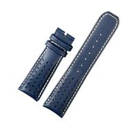 POYNMRE Correa de reloj de piel de vaca de 22 mm y 23 mm compatible con el reloj for hombre CITIZEN Blue Angel Generation AT8020-54L AT8020-03L Series(Blue YL-no buckle,22mm)