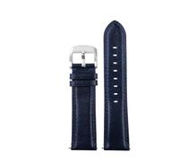 POYNMRE Correa de reloj de piel de vaca vintage de 20 mm y 22 mm compatible con Fossil Je-ep Wrangler compatible con Seiko, pulsera de cadena de reloj de cuero verde retro for hombres y mujeres(Blue-s