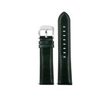 POYNMRE Correa de reloj de piel de vaca vintage de 20 mm y 22 mm compatible con Fossil Je-ep Wrangler compatible con Seiko, pulsera de cadena de reloj de cuero verde retro for hombres y mujeres(Green-