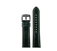 POYNMRE Correa de reloj de piel de vaca vintage de 20 mm y 22 mm compatible con Fossil Je-ep Wrangler compatible con Seiko, pulsera de cadena de reloj de cuero verde retro for hombres y mujeres(Green-