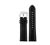 POYNMRE Correa de reloj de piel de vaca vintage de 20 mm y 22 mm compatible con Fossil Je-ep Wrangler compatible con Seiko, pulsera de cadena de reloj de cuero verde retro for hombres y mujeres(Black-