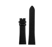 POYNMRE Correa de reloj de piel de vacuno suave con patrón de lichi, compatible con correa de reloj de cuero Armani de 22 mm AR11105 AR11143 AR11153 AR2502 AR11011 60003(Black-no bucke)