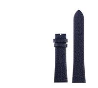 POYNMRE Correa de reloj de piel de vacuno suave con patrón de lichi, compatible con correa de reloj de cuero Armani de 22 mm AR11105 AR11143 AR11153 AR2502 AR11011 60003(Blue-no bucke)