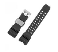 POYNMRE Correa de reloj de silicona de resina compatible con Casio Big Mud King GWG-1000GB, correa de caucho negra y dorada for G-SHOCK serie GWG-1000 con pulsera de herramientas(Green-silver)