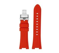 POYNMRE Correa de reloj de silicona de resina compatible con Casio PRG-240 PRG-130Y/T PRW-1500 PRG-130, accesorios for deportes al aire libre, pulsera impermeable(Red-silver fold,PRG-240)