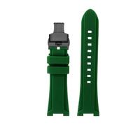 POYNMRE Correa de reloj de silicona de resina compatible con Casio PRG-240 PRG-130Y/T PRW-1500 PRG-130, accesorios for deportes al aire libre, pulsera impermeable(Green-black fold,PRG-130 PRG-1500)