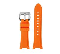 POYNMRE Correa de reloj de silicona de resina compatible con Casio PRG-240 PRG-130Y/T PRW-1500 PRG-130, accesorios for deportes al aire libre, pulsera impermeable(Orange-silver pin,PRG-240)