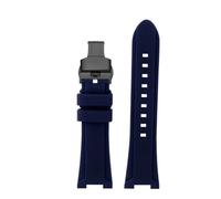 POYNMRE Correa de reloj de silicona de resina compatible con Casio PRG-240 PRG-130Y/T PRW-1500 PRG-130, accesorios for deportes al aire libre, pulsera impermeable(Blue-black fold,PRG-240)