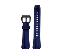 POYNMRE Correa de reloj de silicona resistente al agua compatible con Casio Edifice Series ECB-10YP ECB-10YPB ECB-10YP-1A ECB-950, color azul marino, 20 mm(Blue-black)