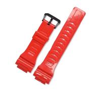 POYNMRE Correa de reloj gel sílice compatible con Casio AQ-S810, AEQ-110, MCW-200H, AE-1000W, resistente al agua, suave, deportiva, correa goma for hombre(LightRed-Black)