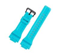 POYNMRE Correa de reloj gel sílice compatible con Casio AQ-S810, AEQ-110, MCW-200H, AE-1000W, resistente al agua, suave, deportiva, correa goma for hombre(MatteBlue-Black)