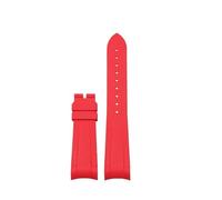 POYNMRE Correa de reloj goma compatible con Tudor BLACK BAY Panda Little Monster Golden Eye Red Flower Series correa silicona for hombre(Red-Nobuckle)