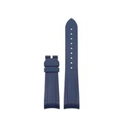 POYNMRE Correa de reloj goma compatible con Tudor BLACK BAY Panda Little Monster Golden Eye Red Flower Series correa silicona for hombre(Blue-Nobuckle)