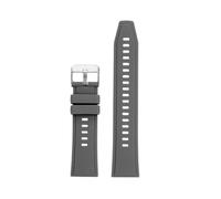 POYNMRE Correa de reloj inteligente 22 mm gel sílice, color negro, naranja, gris y azul, compatible con HUAWEI GT5/GT5pro/GT4/3, correa goma liberación rápida for hombre(1Grey-silver)