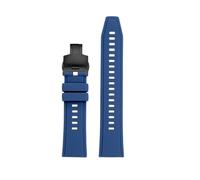 POYNMRE Correa de reloj inteligente 22 mm gel sílice, color negro, naranja, gris y azul, compatible con HUAWEI GT5/GT5pro/GT4/3, correa goma liberación rápida for hombre(Blue-black)