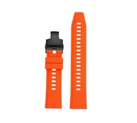 POYNMRE Correa de reloj inteligente 22 mm gel sílice, color negro, naranja, gris y azul, compatible con HUAWEI GT5/GT5pro/GT4/3, correa goma liberación rápida for hombre(Orange-black)
