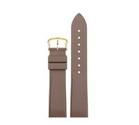 POYNMRE Correa de reloj liberación rápida 17,5 mm compatible con la serie Cartier Santos Dumont, correa caucho color flúor, pulsera hebilla espiga for mujer(Elephant Grey-gold,17.5mm-width)