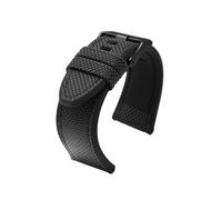 POYNMRE Correa de reloj lona y silicona 24 mm, 26 28 compatible con Panerai PAM111 SEVENFRIDAY P1 P2 M1 DIESEL DZ4500, correa nailon gel sílice(Blue-black,24mm)