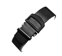 POYNMRE Correa de reloj milanesa de acero inoxidable compatible con pulsera IWC PORTOFINO PORTUGIESER Correa de reloj de malla metálica Accesorios de pulsera de 20 mm y 22 mm(Noir,20mm)